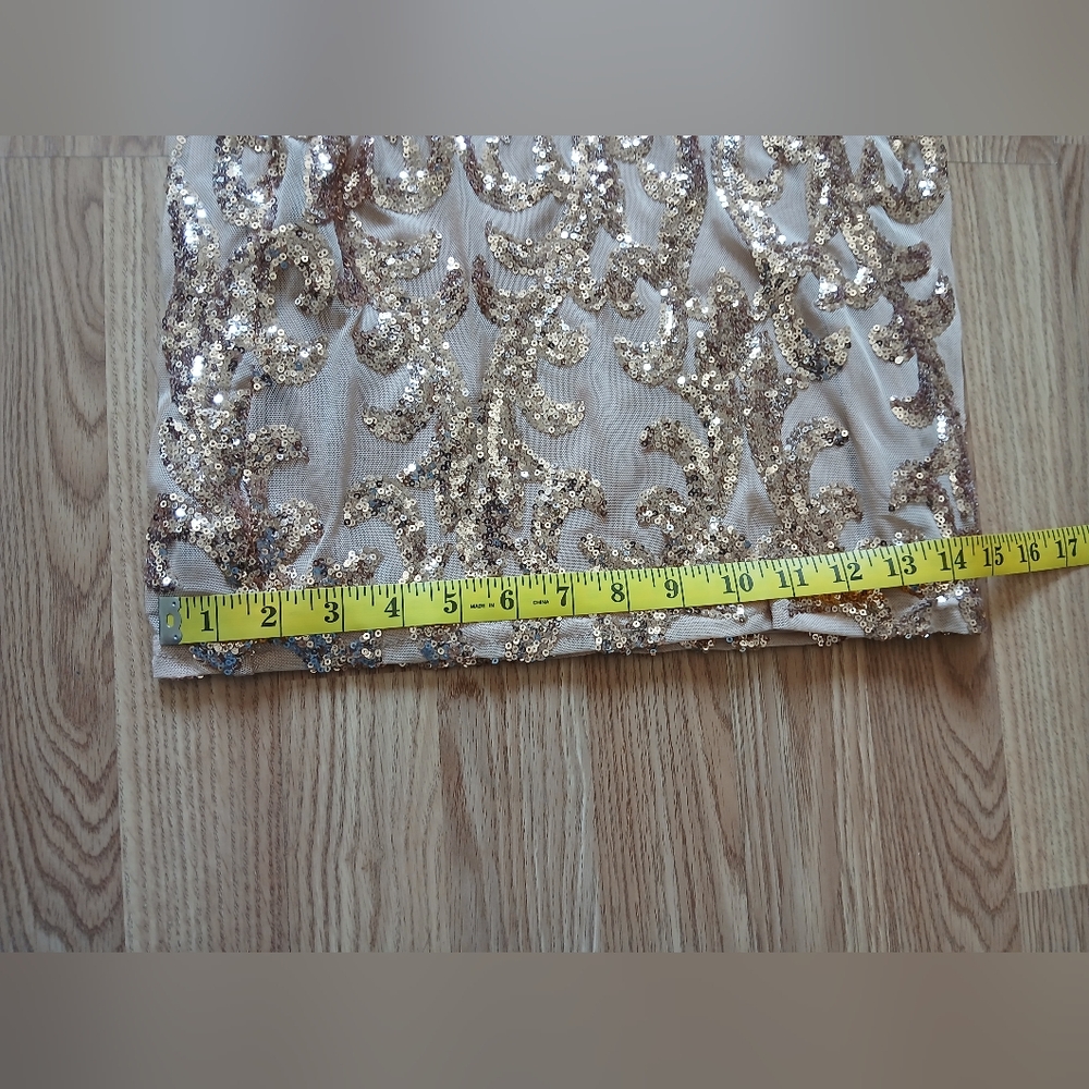 Lovely Day Women's Elegant Rose Gold Sequin Dress - Picture 7 of 9